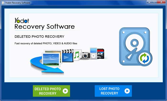 click on deleted photo recovery to recover permanently deleted photos from windows 7