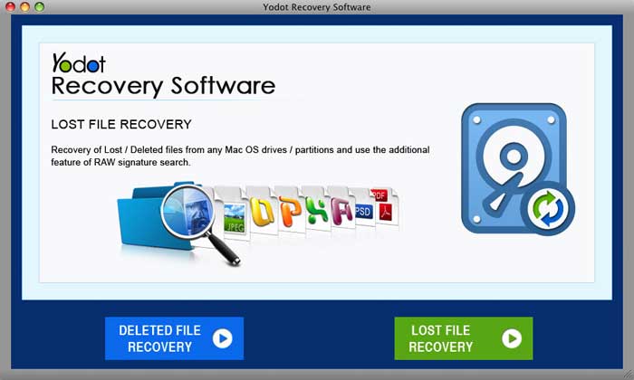 select lost file recovery or deleted file recovery