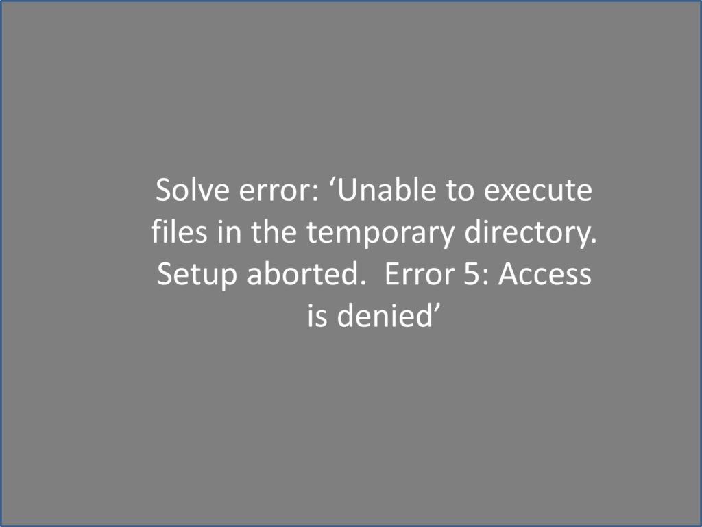 Unable to execute files