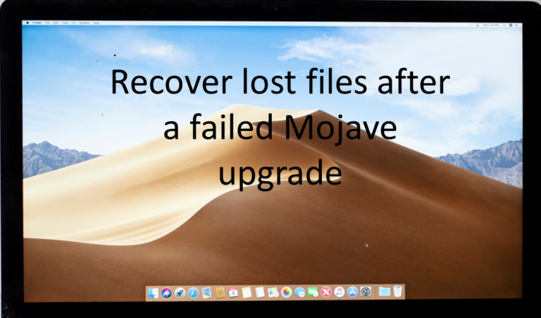 Recover files after failed Mojave update