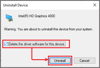 uninstall display drivers step 3