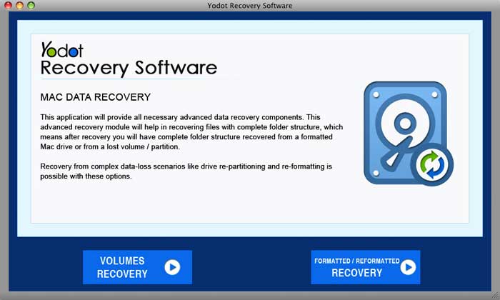 select volume recovery to recover your mac data