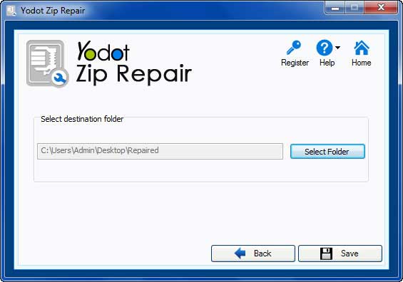 save the repaired zip file