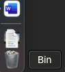 Click on trash bin to restore deleted files on mac