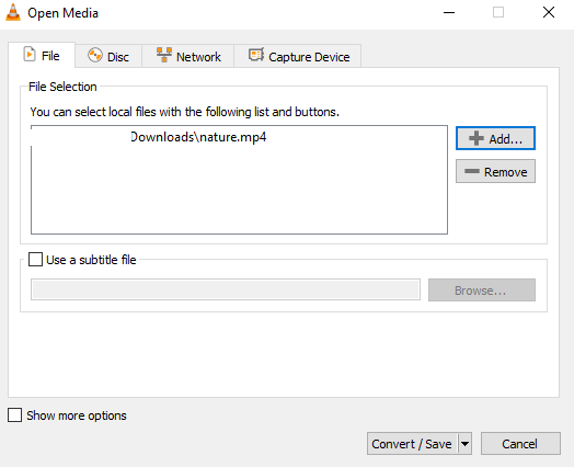 Click on add to attach the file and to repair mov file