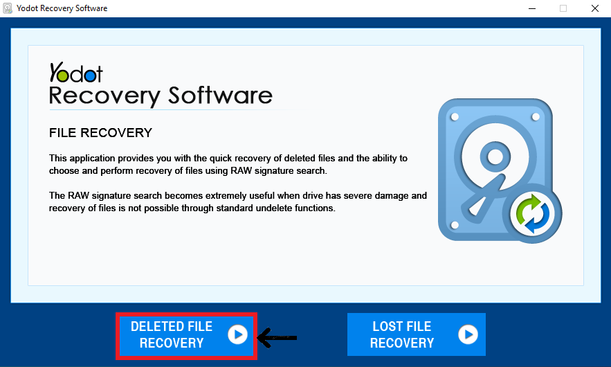 Yodot hard drive recovery software