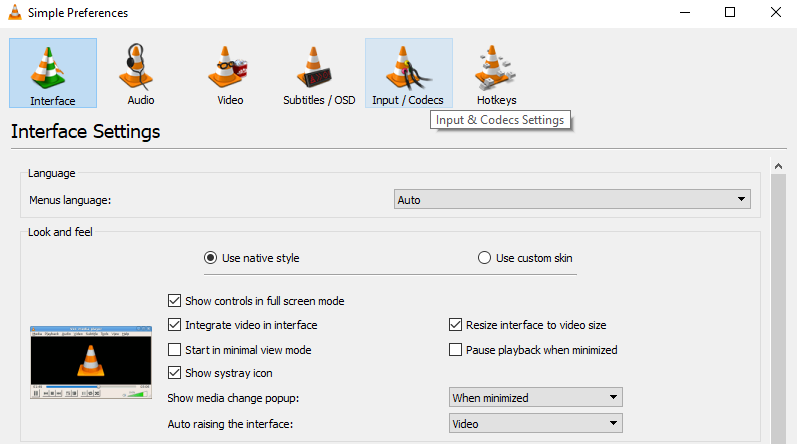 click on input codecs to fix quicktime player cant open