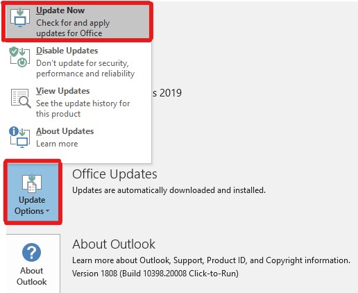 click-on-update-option-tofix-the-outlook-error