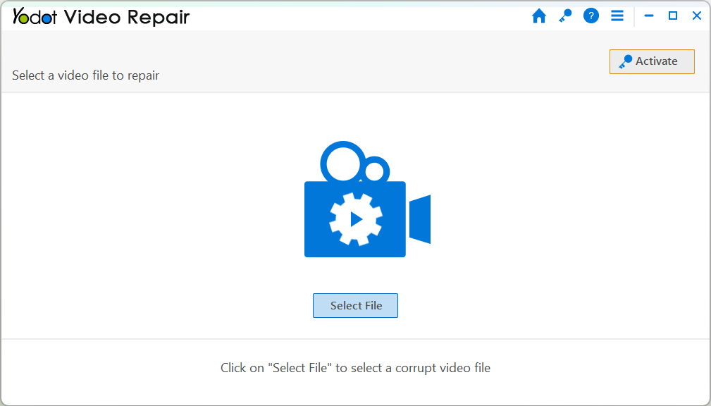 launch the tool and repair the MP4 video file