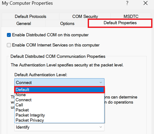 access-default-properties