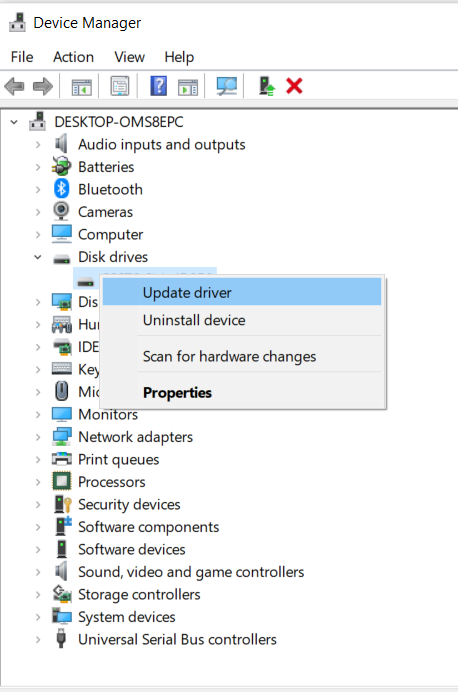 update ssd's driver to recognize as SSD
