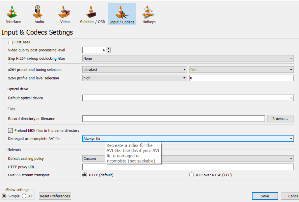 choose always fix to repair the corrupt MKV file