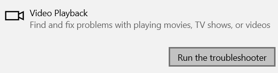 run the video playback troubleshooter to fix MP4 files that won't run in Windows Media Player