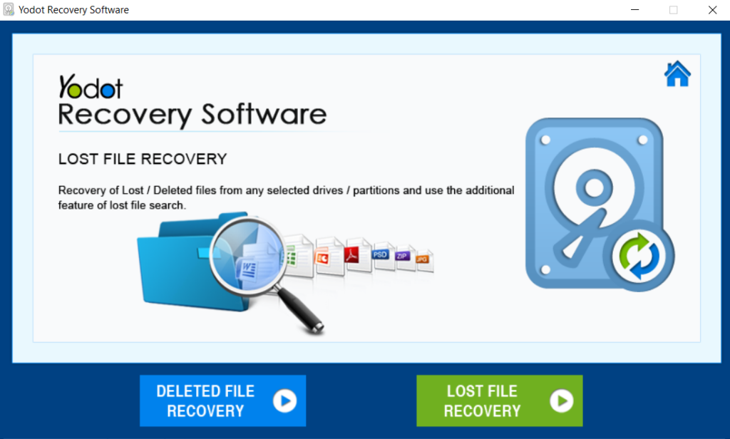 Choose between Deleted File Recovery and Lost File Recovery