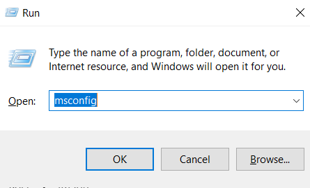 type the msconfig