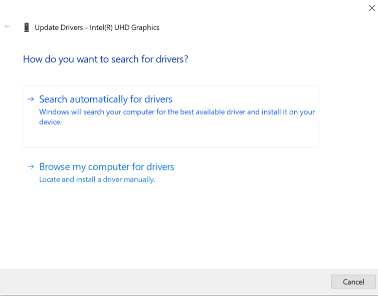Search Automatically for drivers to fix choppy vide playback