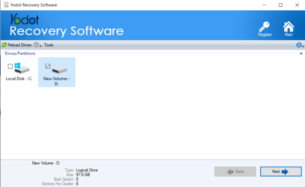 select the fat32 drive