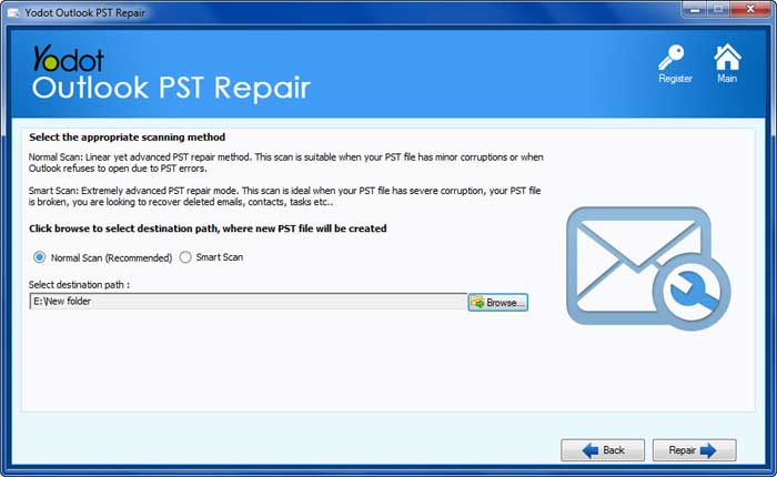 repair pst file using yodot pst repair