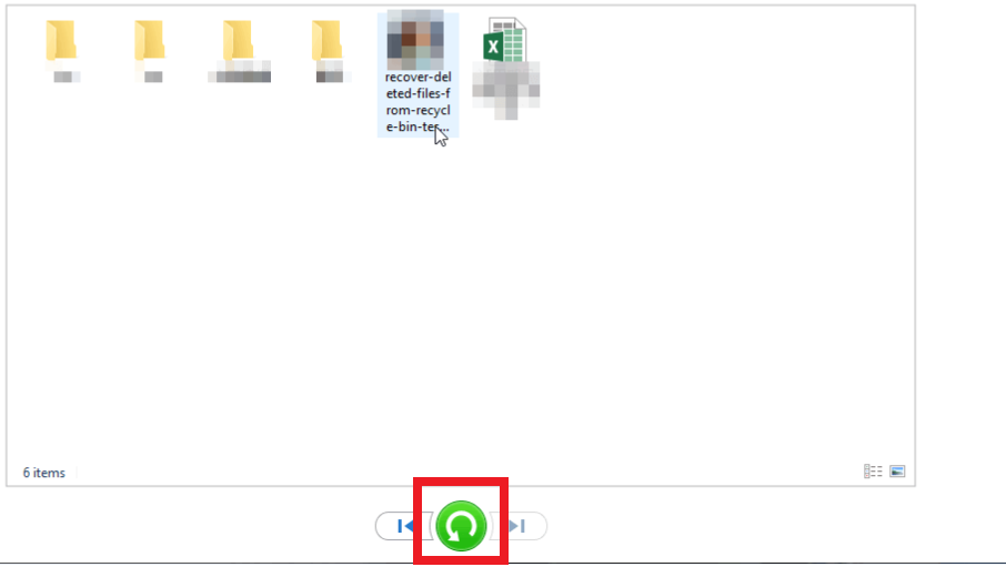 click on restore to save the data