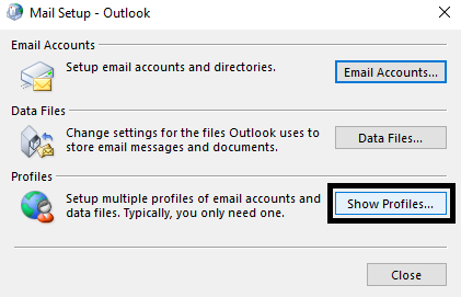 click-on-show-profile-to-fix-outlook-error-0x8004df00