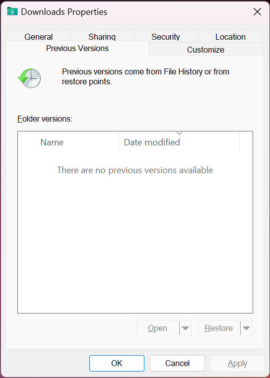 downloads-properties