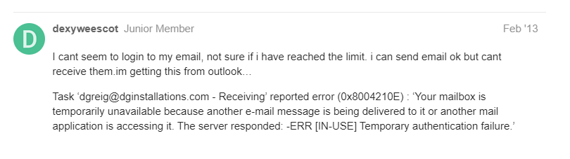 user-query-on-outlook-forum-to-fix-ms-outlook-error-0x8004210e
