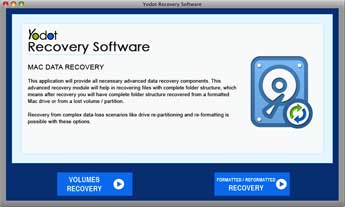 mac data recovery - main screen