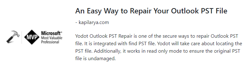 yodot-outlook-pst-repair-review
