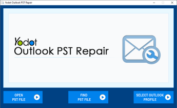 pst repair - main screen