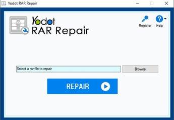 rar repair screen